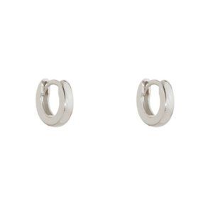 Catbird Chubby Huggy Hoops in Silver